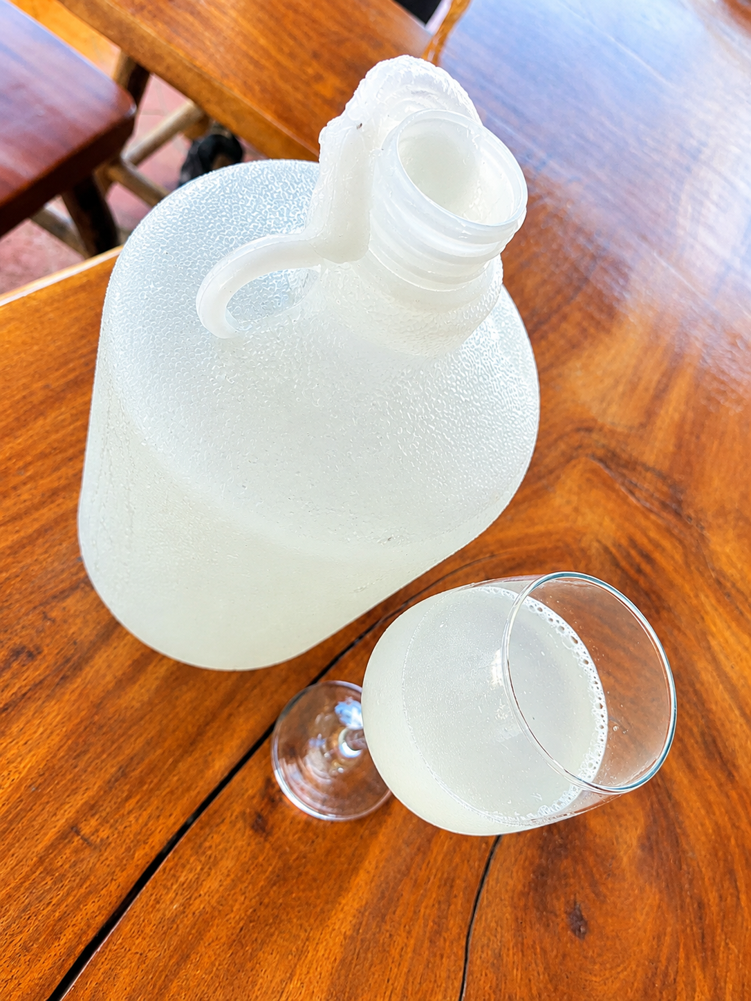 Fresh local palm wine known as Ntumkum, sourced from the community